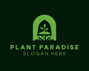 Shovel Plant Landscape logo design