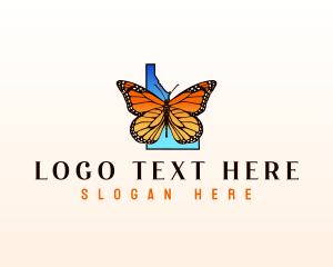 Idaho Monarch Butterfly logo