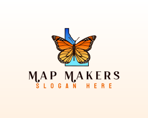 Idaho Monarch Butterfly logo design