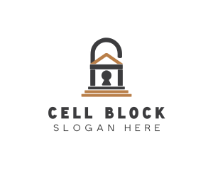 Padlock Home Safe logo design