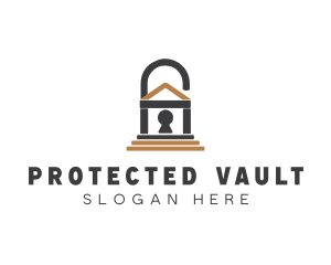 Padlock Home Safe logo design