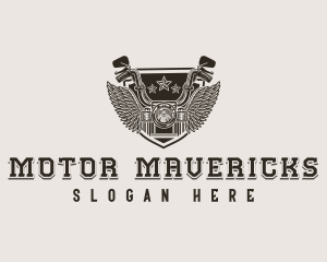 Biker Motorcycle Wings logo design