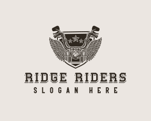 Biker Motorcycle Wings logo design