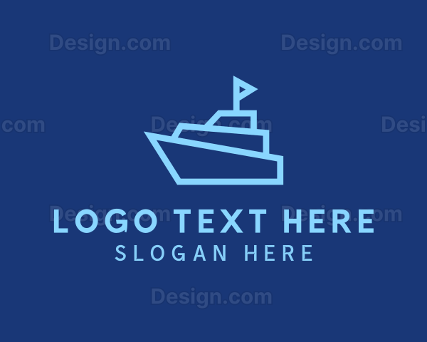Boat Cruise Ship Logo
