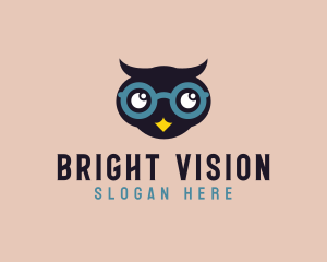 Child Optical Owl logo design