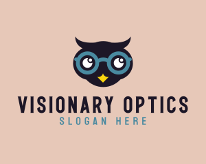 Child Optical Owl logo design