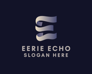 Ribbon Letter E logo design