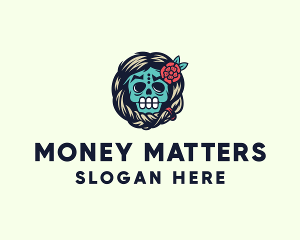 Sugar Skull logo example 4