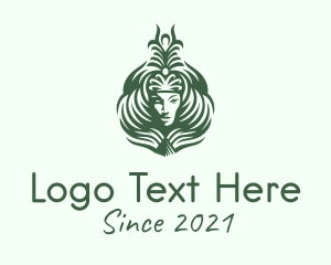 Green Women Hairdresser logo