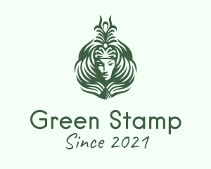 Green Women Hairdresser logo design