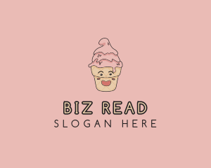 Melting Ice Cream Cone  logo design