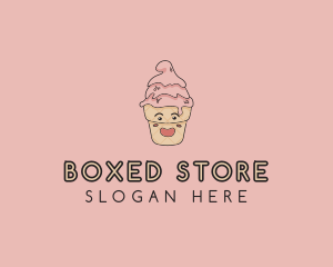 Melting Ice Cream Cone  logo design