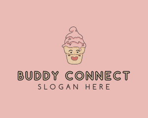 Melting Ice Cream Cone  logo design