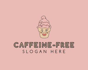 Melting Ice Cream Cone  logo design