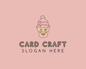 Melting Ice Cream Cone  logo design