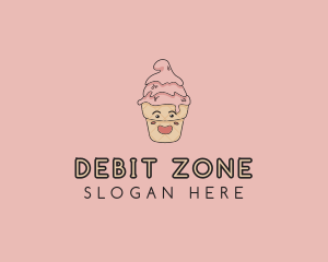 Melting Ice Cream Cone  logo design