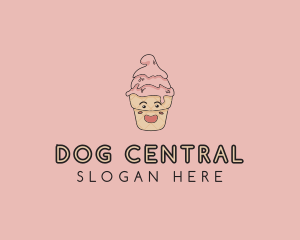 Melting Ice Cream Cone  logo design