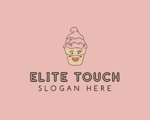 Melting Ice Cream Cone  logo design