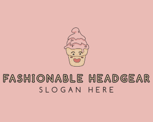 Melting Ice Cream Cone  logo design