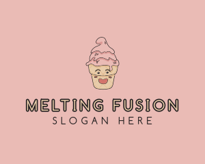 Melting Ice Cream Cone  logo