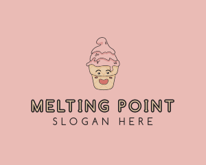 Melting Ice Cream Cone  logo