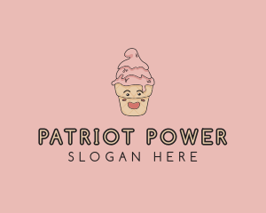 Melting Ice Cream Cone  logo design