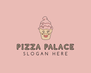 Melting Ice Cream Cone  logo design