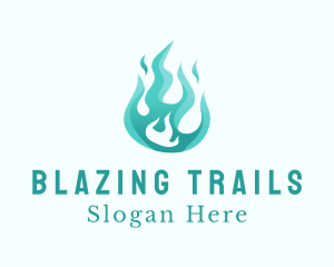 Blue Propane Fire Gas  logo design