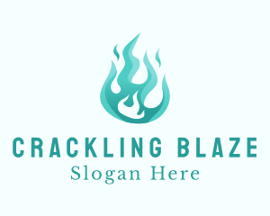 Blue Propane Fire Gas  logo design