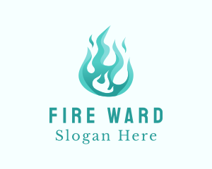 Blue Propane Fire Gas  logo design