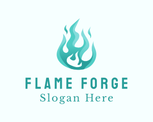 Blue Propane Fire Gas  logo design