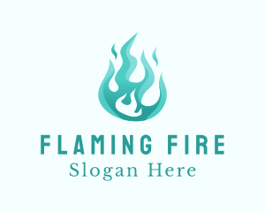 Blue Propane Fire Gas  logo design