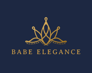 Elegant Flower Crown logo design