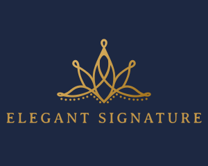 Elegant Flower Crown logo design