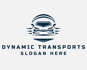 Blue Transportation Car  logo design