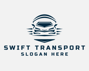 Blue Transportation Car  logo design