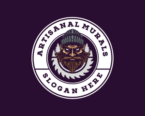 Lumberjack Sawmill Workshop logo design