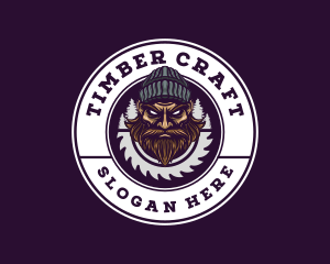 Lumberjack Sawmill Workshop logo design