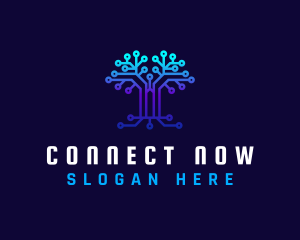 Technology Tree Connection logo design