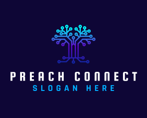 Technology Tree Connection logo design