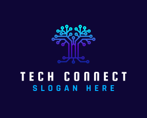 Technology Tree Connection logo design