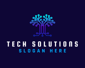 Technology Tree Connection logo design