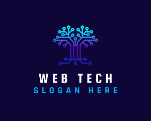 Technology Tree Connection logo design