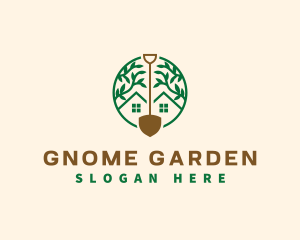 Garden Leaf Shovel logo design