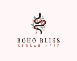 Snake Boho Boutique logo design