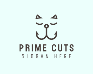 Catfish Cat Hook logo design