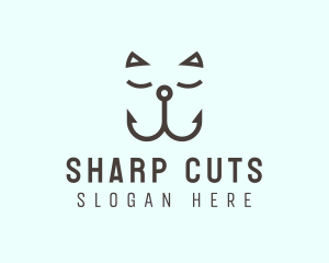 Catfish Cat Hook logo design