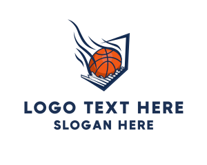 Hoop - Basketball Comet Ball logo design