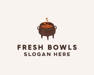 Soup Sauce Cauldron Pot logo design