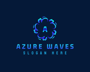 Water Splash Waves logo design